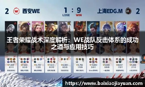 王者荣耀战术深度解析：WE战队反击体系的成功之道与应用技巧