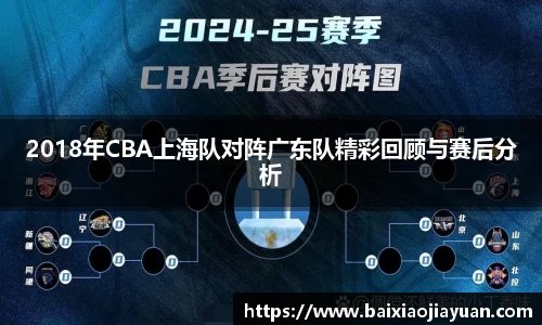 2018年CBA上海队对阵广东队精彩回顾与赛后分析